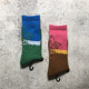 Angel Cupid street embroidery socks socks19SS small flower coconut tree tropical rainforest stitching color