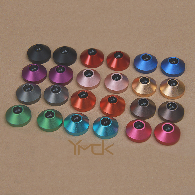 Mechanical metal New cnc cut electroplating anodized aluminium support footbed heightening special aluminium alloy screw plastic cushion