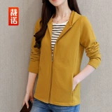 裁诺 Весенняя хлопковая толстовка с капюшоном, спортивная осенняя куртка с молнией, в корейском стиле