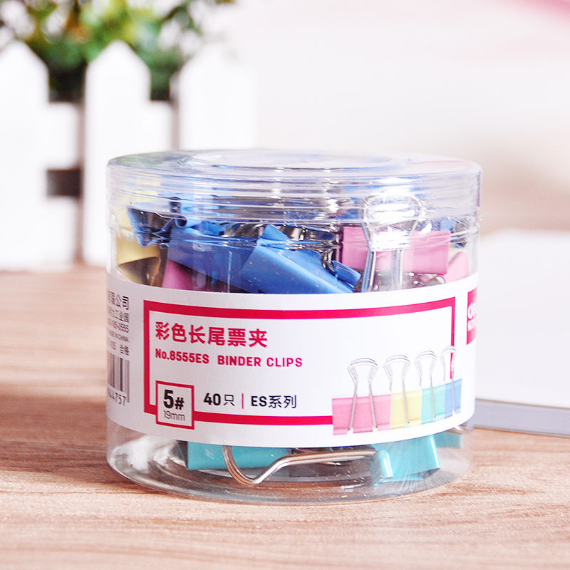 Deli 8555es color long tail ticket holder long tail clip dovetail clip Deli 8555 upgrade color ticket holder