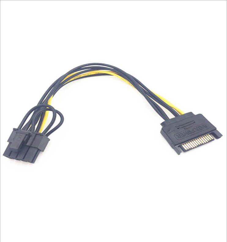 SATA 15pin turn 8PIN graphics card power cord 15P revolution 6 2P graphics card power supply line serial port conversion line