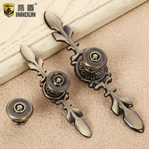 Eagle shield Modern pastoral simple European green bronze handle Chinese antique wine cabinet drawer cabinet Wardrobe door handle