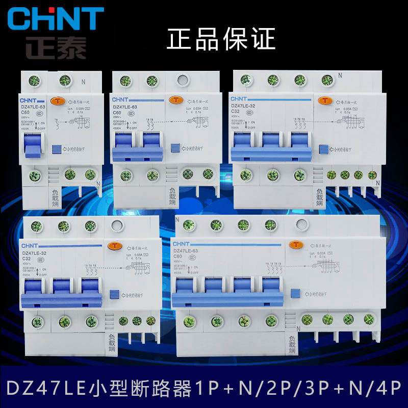 Positive Thai Air Switch Earth Leakage Protector DZ47LE-63 Breaker 10 10 16 16 25 25 32 40 60A