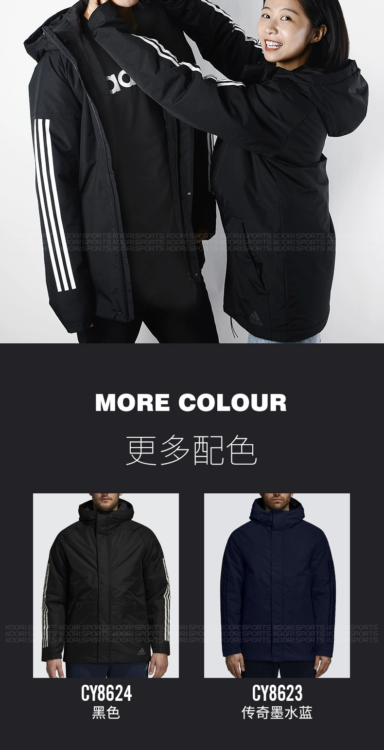 Adidas cotton quần áo nam 2018 mùa đông áo khoác mới thể thao cotton giản dị áo khoác xuống áo khoác CY8624
