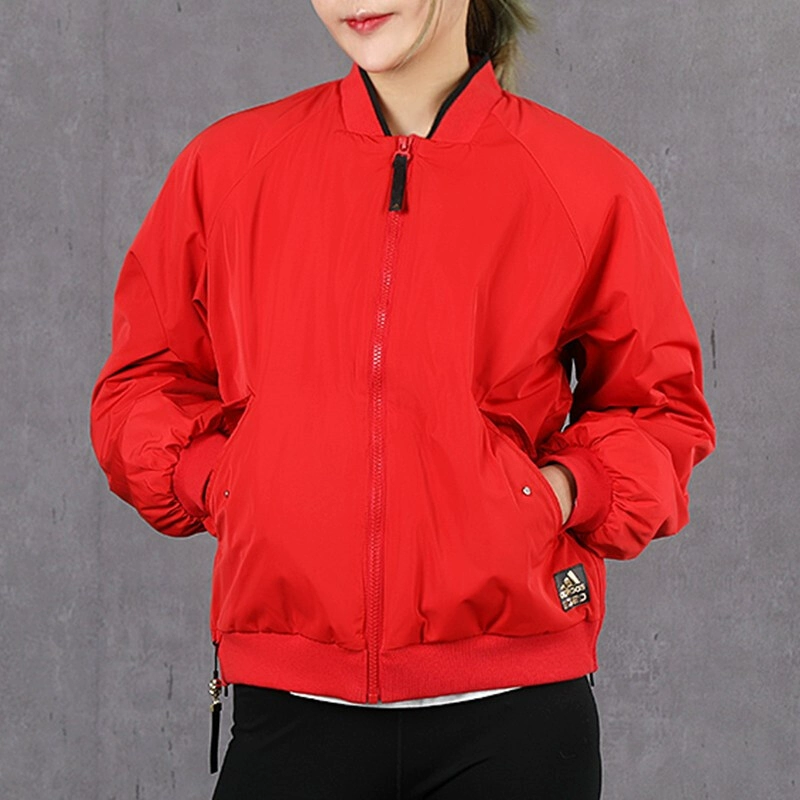 Áo khoác Adidas mùa thu 2020 áo khoác bomber cổ đứng mới dệt của phụ nữ FU6236 - Áo khoác thể thao / áo khoác