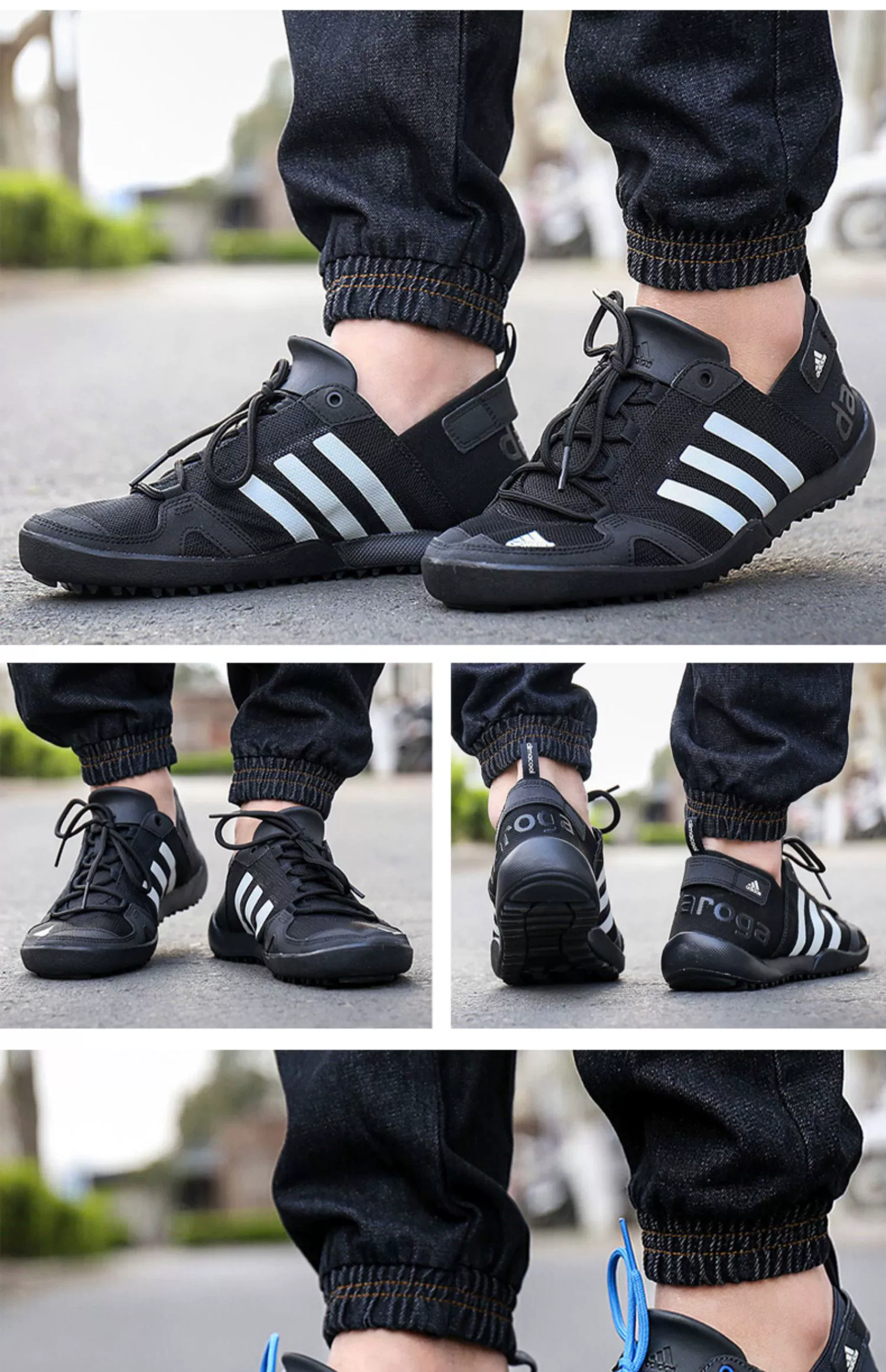 Giày nam Adidas 2019 mùa hè mới nhẹ thoáng khí giày thượng nguồn cho nam Giày đi biển ngoài trời Q21031 - Khởi động ngoài trời