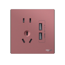 Dresy official flagship store switch socket panel porous 86-type 5-hole usb home dark fit 885 red