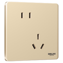 Dresy 290 Stream sand gold ultra-thin switch socket panel Cream Wind Air Conditioning 16a Wall open 5 holes Home