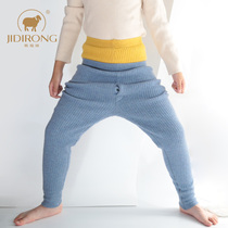 Fat and big fat children warm pants childrens wool pants plus velvet padded large size boys and girls bottomed cotton pants autumn and winter
