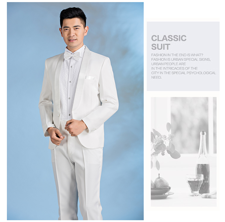 Yêu 99 nam cổ xanh đen Phiên bản Hàn Quốc của bộ đồ chủ nhà trang phục ca sĩ hợp xướng trang phục NZ059 - Suit phù hợp áo vest nam