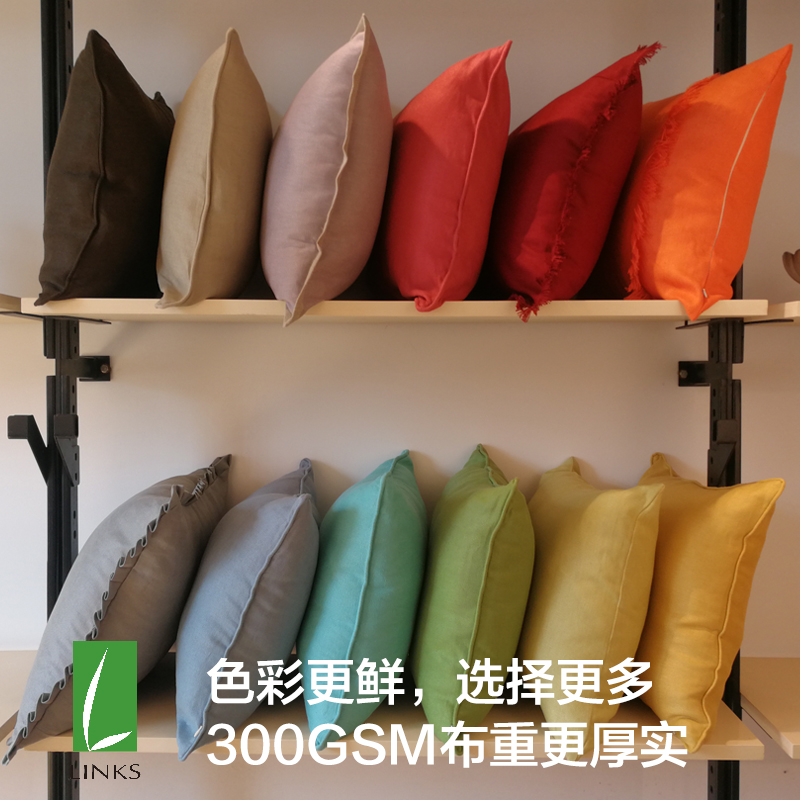 100% Pure Linen Pillow Back Cushion Living-room Sofa Leaning Pillow Lady Brief Modern Single Holding Pillow Cover Without Core