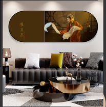 New Chinese bedside photo frame modern light luxury metal stereo Crystal photo custom background wall large size