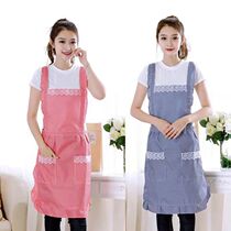 Apron Girls Korean version Fashion resistant Dirty Hanging neck Breathable Kitchenette Cooking Apron Adult Home Work Suit Men