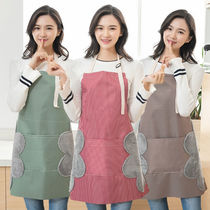 Apron Woman waterproof greaseproof Erasable Home Kitchen Work Bib Resistant Dirty Fashion New Cook Mens Hood Clothing