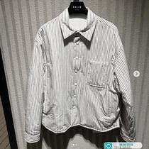 SOLID HOMME high-end mens Korean 24 winter quilted casual shirt S243SH05556 white