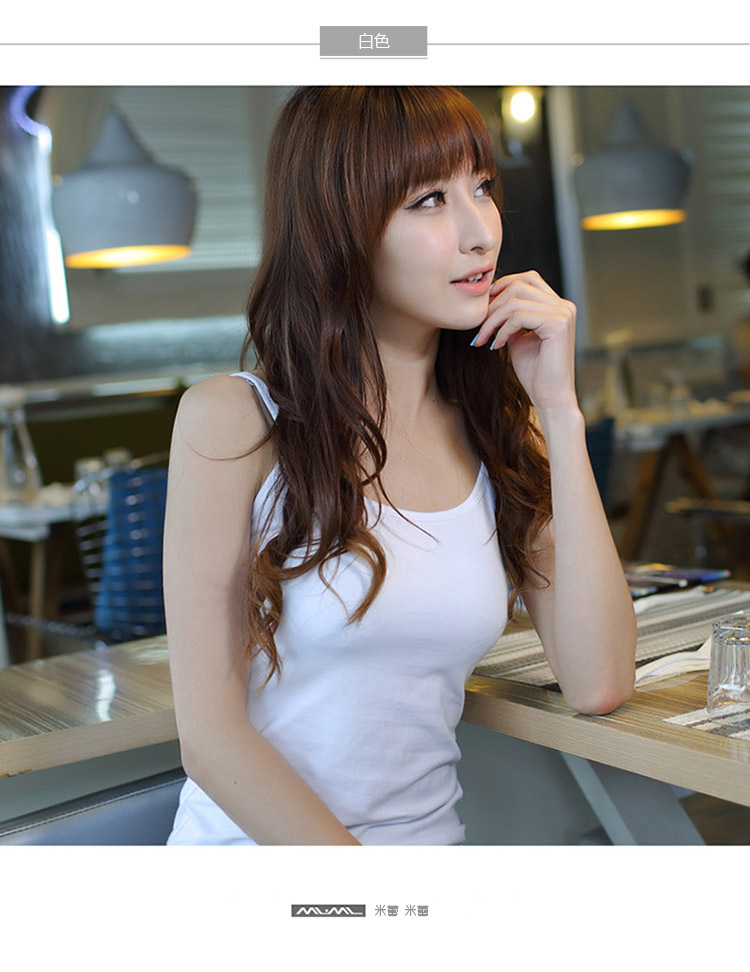 Áo yếm nữ màu trắng chạm đáy áo sơ mi ngắn dây áo sơ mi cotton Slim gợi cảm bên trong áo vest nữ quần áo