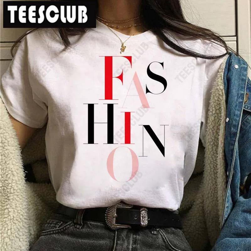 [Vogue Lip T Shirt Женская футболка с ярким принтом губ]