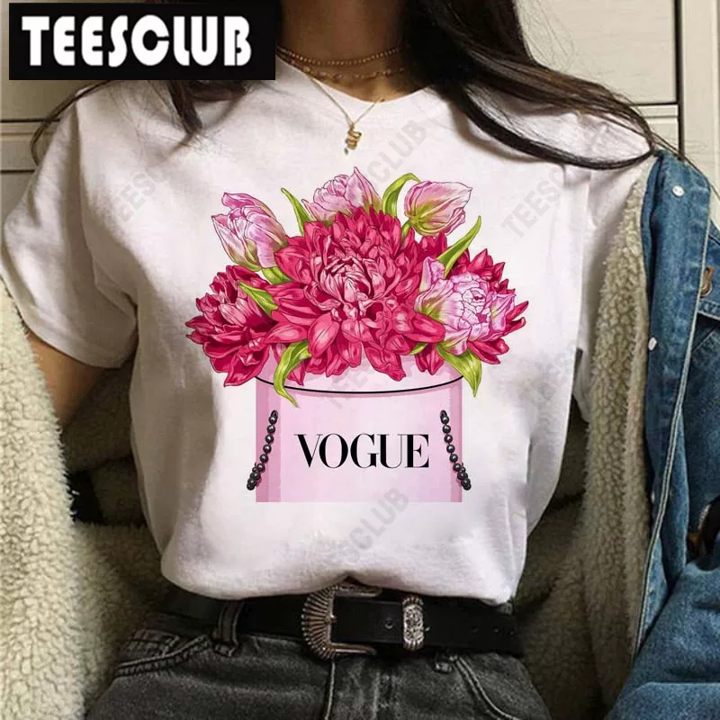 [Vogue Lip T Shirt Женская футболка с ярким принтом губ]