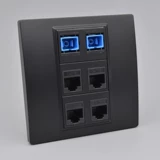 Black 2 Fiber Optical Fiber 4 -тип шести -тип сетевой панель 86 Тип четыре -дигита компьютерный сетевой кабель плюс двойной порт SC Light Pupa Socket