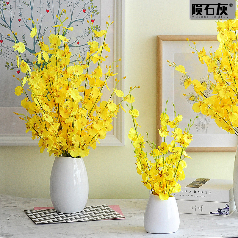 Dancing Orange Warm Healing Simulation Flower Set Spring Home Living Room Dining Room Fittings TV Cabinet Decoration