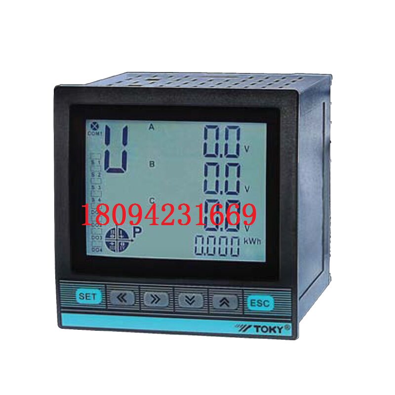 DW9L-RC38 three-phase multi-function electric parameter LCD display power meter DW9L-IRC38 Dongqi TOKY