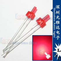 2MM red light F2 long flat head red light long foot tower type Bright LED LED manufacturer