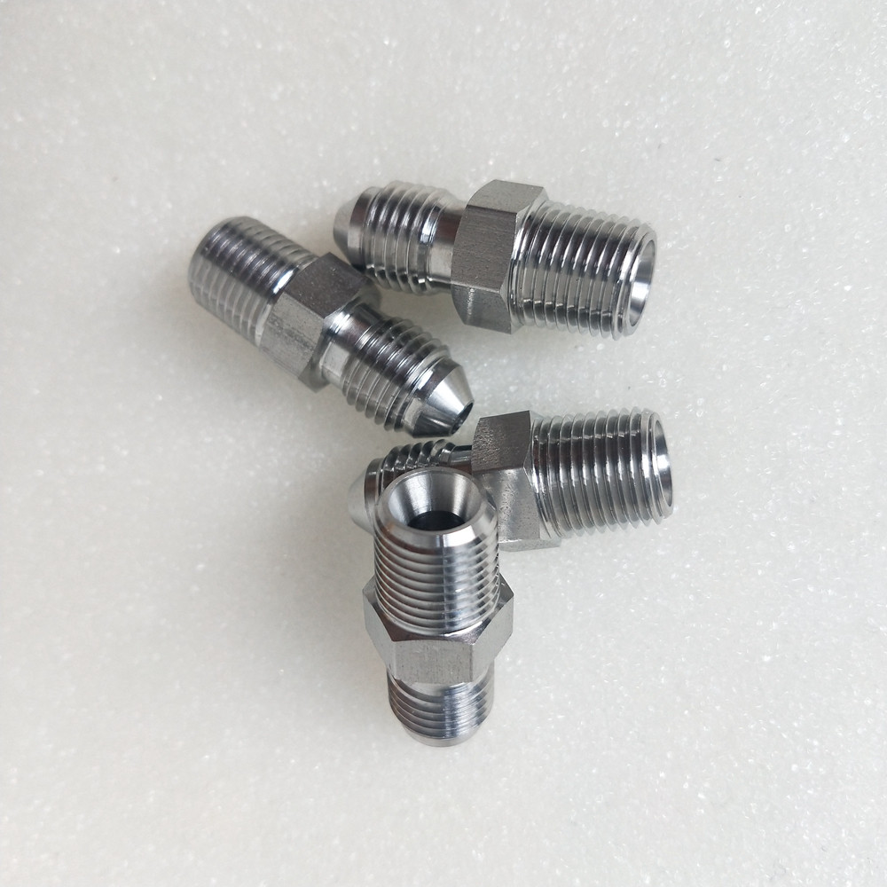 汽车刹车接头钢制不锈钢an3-转1/8NPT 9mm双外丝制动油路对丝接头：安全驾驶必备神器！