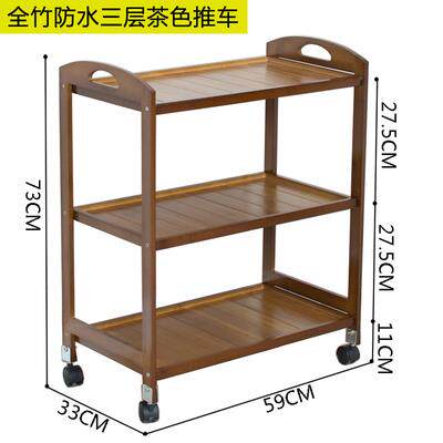Beauty salon solid wood trolley health spa manicure wooden tool cart shelf with drawer trolley