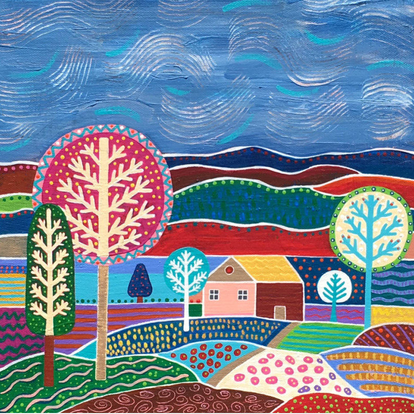 M387 (United States) Angela Saki Cartoon Style decorated painting oil painting material HD picture library