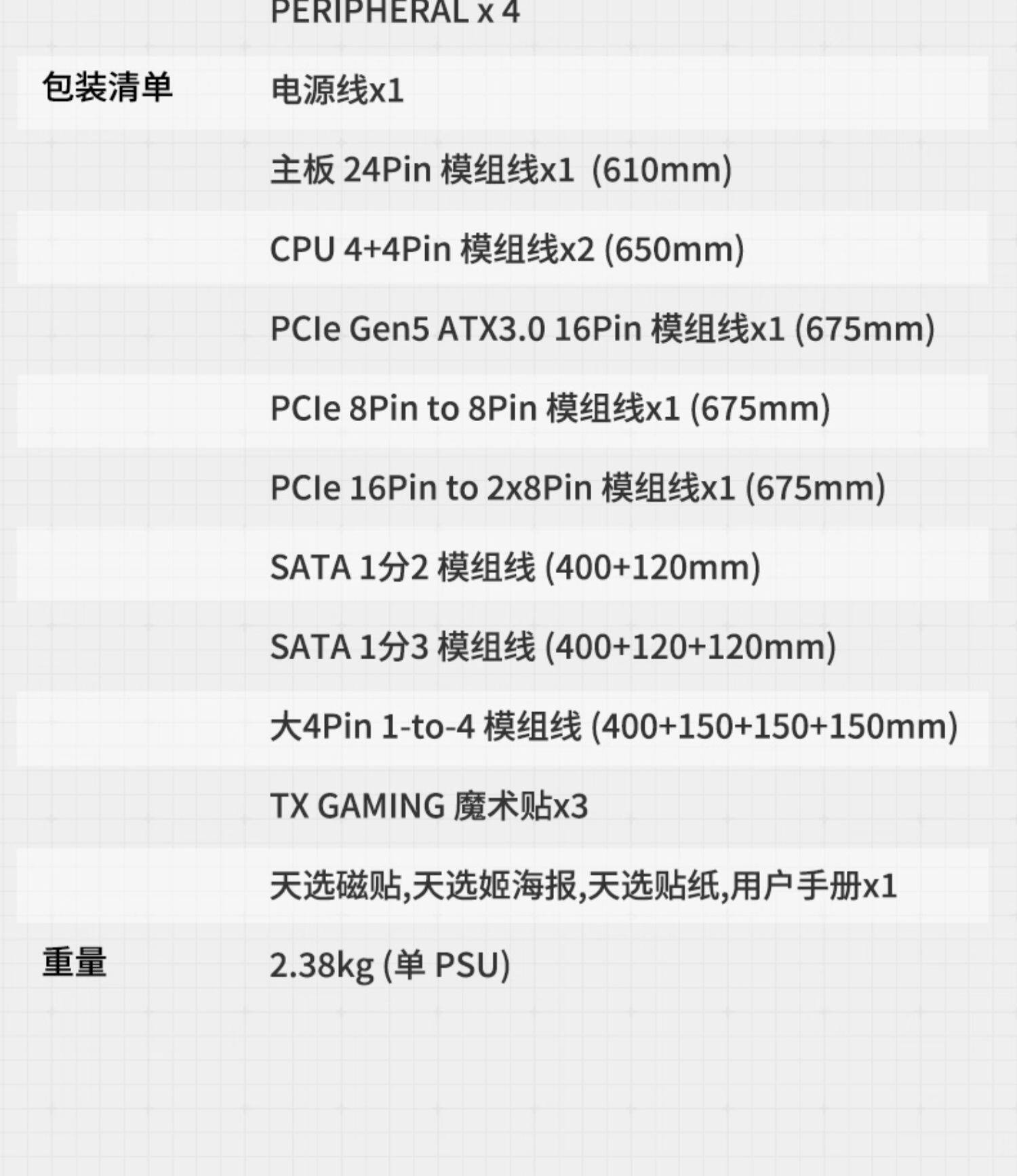 华硕TUF-GAMING-850G-TX 天选电源插图10