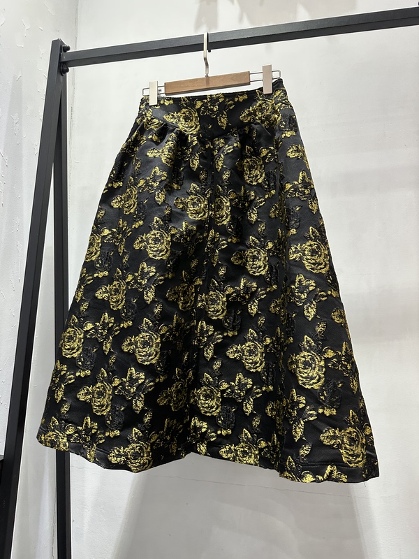 Autumn and Winter Jacquard Waist-Cinching Mini Skirt, Dress Skirt