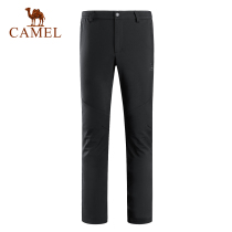 Camel outdoor soft shell pants autumn and winter New couple trousers warm leisure walking men and women soft shell assault pants