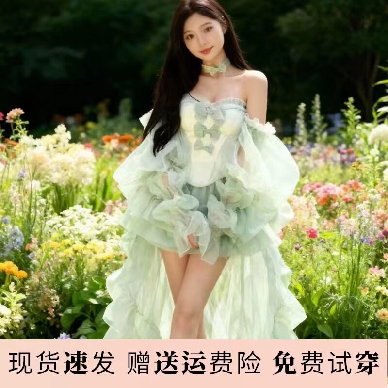 高定如心 切利尔绿色 公主裙 女童生日宴穿搭首选_lolita洛丽塔连衣裙_淘宝游戏网
