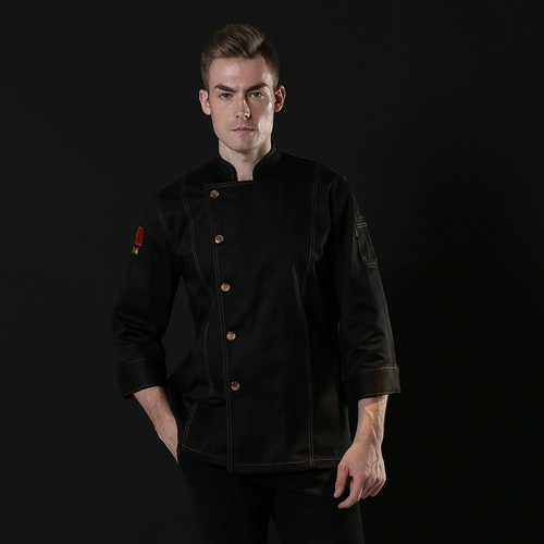 Рабочая одежда Николаса Це и того же шеф-повара для мужской осенней осенней и зимней одежды для отелей, западных ресторанов, школьной столовой кухонной одежды