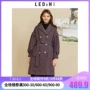 Áo khoác nữ mùa đông Lecho 2018 kẻ sọc dài kẻ sọc len len mùa đông nữ - Trung bình và dài Coat áo phao nữ