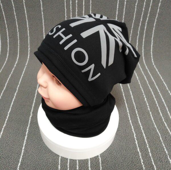 Male big boy hat Spring and autumn winter girl bib neck Korean version of the children's cotton pulle hat bun head pile hat