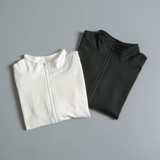 Спортивная эластичная куртка, быстросохнущий дышащий лонгслив для спортзала, одежда для йоги с молнией, комплект, в обтяжку, по фигуре, для бега