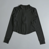 Спортивная эластичная куртка, быстросохнущий дышащий лонгслив для спортзала, одежда для йоги с молнией, комплект, в обтяжку, по фигуре, для бега