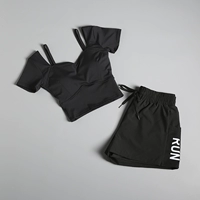 Черные шорты, короткий рукав