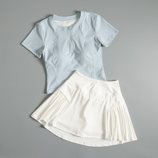 Sports suit for women professional feather tennis gymnastics suit morning running marathon exercise fitness quick drying clothes short sleeves