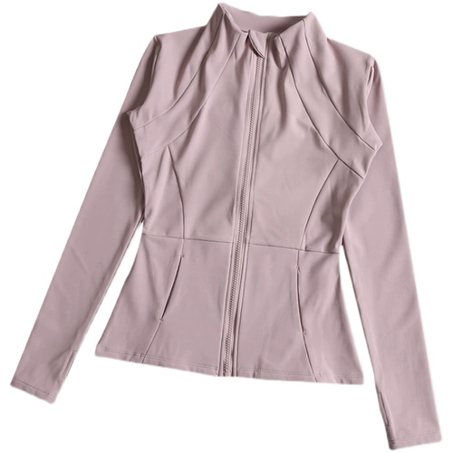 Быстросохнущая спортивная куртка, лонгслив, комплект для спортзала, одежда для йоги, защита от солнца, в обтяжку, для бега