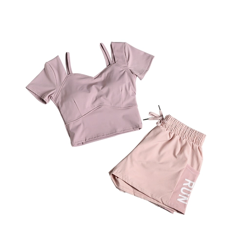 Одежда для йоги, элитный модный спортивный комплект для спортзала, популярно в интернете, для бега, короткий рукав