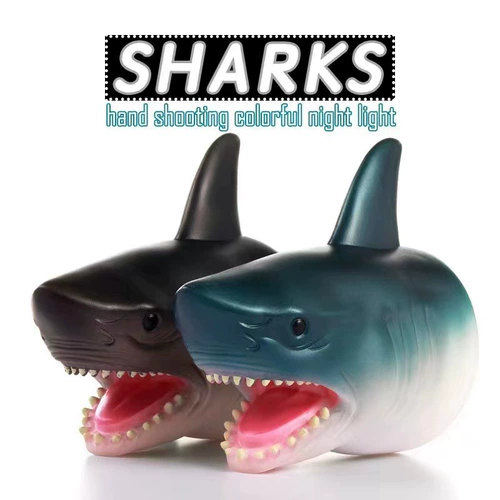 Разноцветная силиконовая акула, ночник на стену, атмосферная настольная лампа для кровати