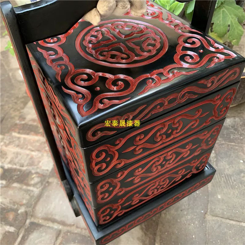 Box-резьба по облакам бутиковая лакированная коробка конфеты коробка рога резной сухофрукт блюдо жареная утка китайская еда коробка