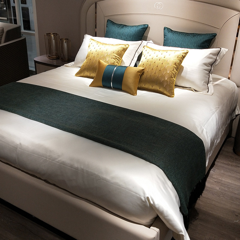 Furniture showroom, home store, multi-piece set, light luxury style, bed matching supplies display matching soft decoration hotel model