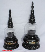 Pagoda Crystal Pagoda Crystal Pagoda Temple Pagoda Taiwan Shanyuan Ebony wooden medium stupa Pagoda