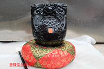 Wooden fish Taiwan Ebony wooden fish 8 inches 21cm Buddhist supplies Temple instruments