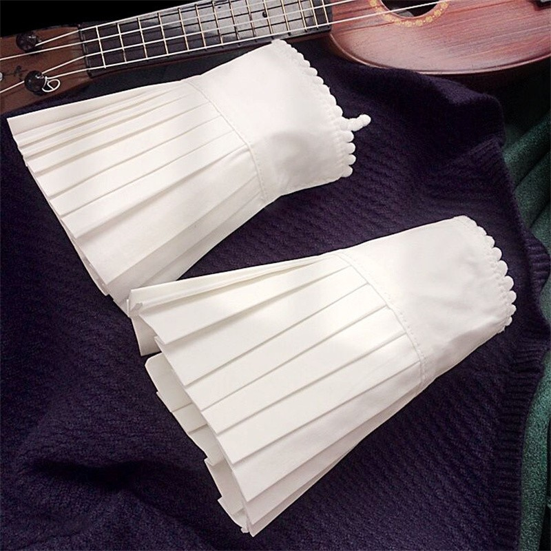 Shirt Fake Cuffs Decorative Sleeves Fake Shirt Cuffs Value for Money Sleeveless Fake Sleeves White Autumn and Winter Gloves