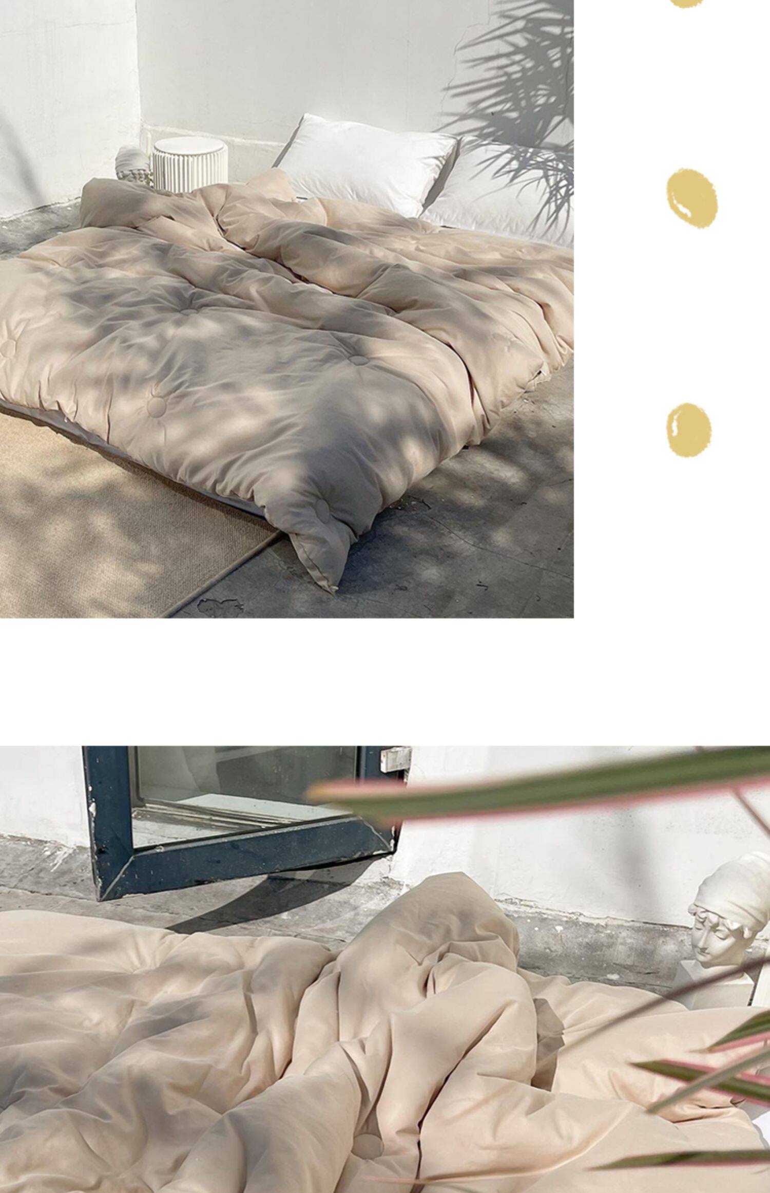 Химические волокна 种豆得云被 蓬松柔软大豆纤维被空调被春秋被全棉50支 春秋夏凉