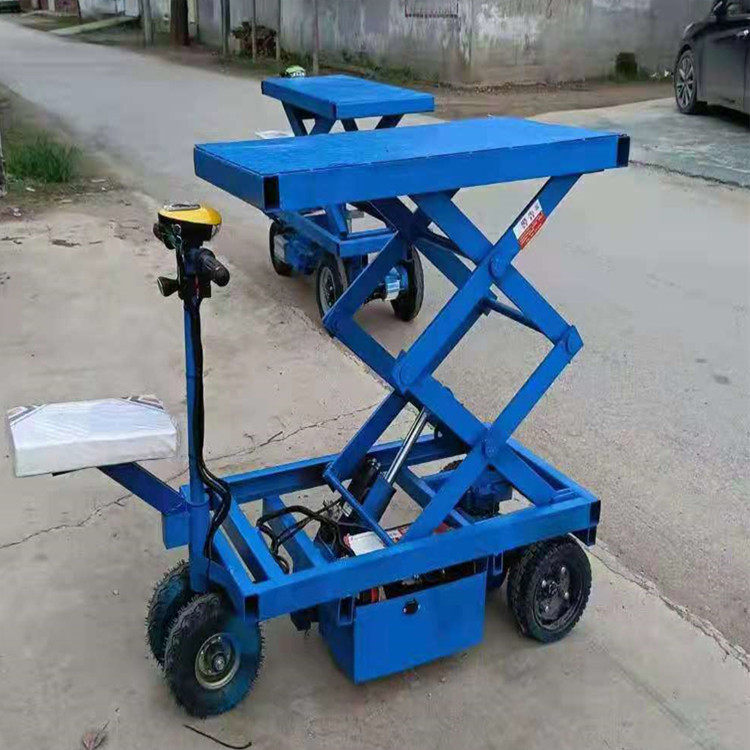 Mobile lift platform scissor type inverted donkey electric flat hydraulic greenhouse Orchard agricultural transport vehicle picking